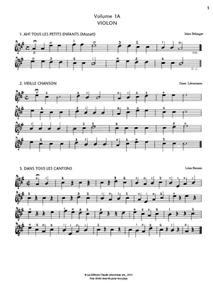 Repertoire Volume 1-A - Letourneau - Violin/Piano - Book