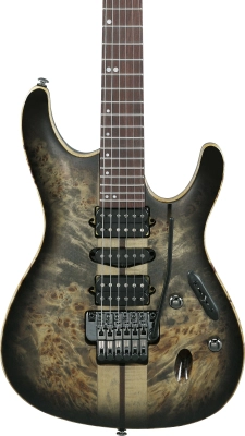 S Premium Electric Guitar with Gigbag - Charcoal Black Burst