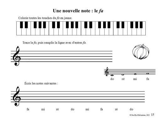 Gummer - Pianokids livre d'activités 1