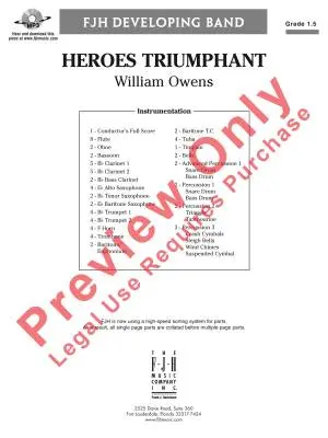 Heroes Triumphant - Owens - Concert Band - Gr. 1.5