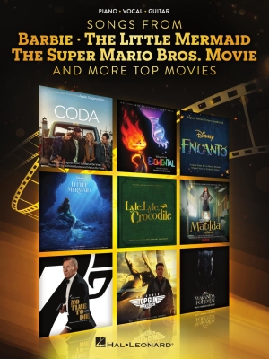 Songs from Barbie, The Little Mermaid, The Super Mario Bros. Movie, and More Top Movies -  Piano/Vocal/Guitar - Book