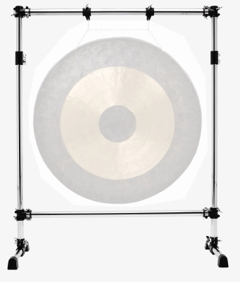 Straight Bar Gong Stand with Black Clamps