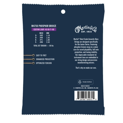 Junior Series Acoustic Bass Custom Light Strings - 45-96