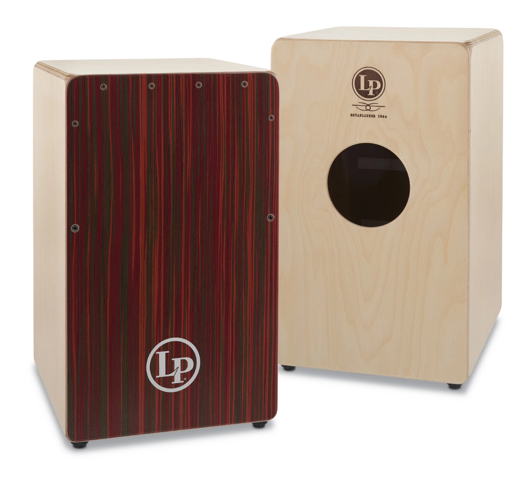 Woodshop Cajon With Red Blur Soundboard