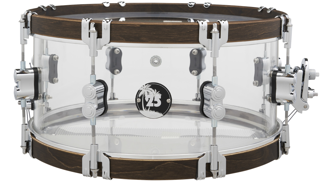 25th Anniversary Clear Acrylic 6.5x14\'\' Snare Drum