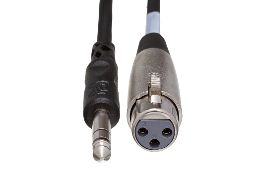 Balanced Interconnect, XLR-F to 1/4 in TRS - 10 Foot
