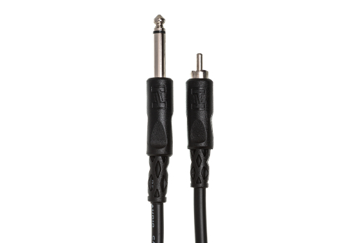 Unbalanced Interconnect 1/4 in TS to RCA, 5 Foot