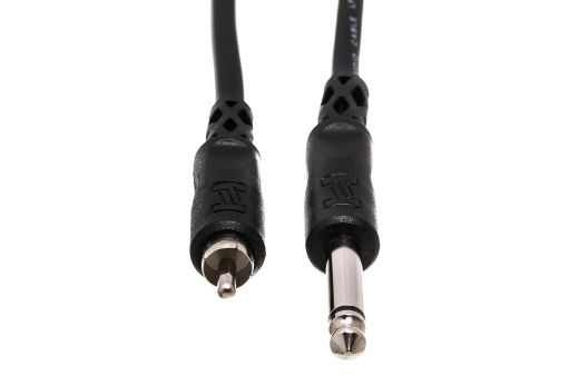 Unbalanced Interconnect 1/4 in TS to RCA, 15 Foot