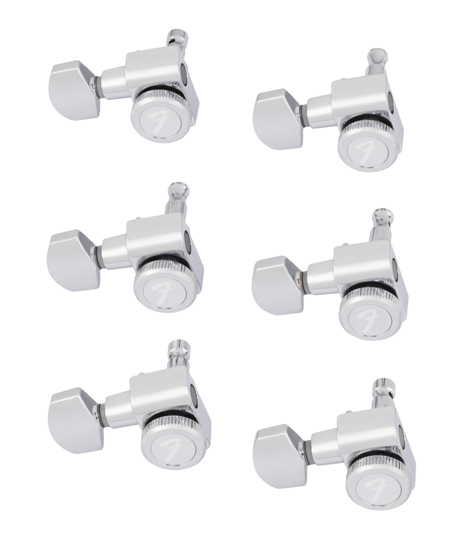Locking Strat/Tele Staggered Tuning Machines, Left-Handed - Polished Chrome