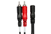 Stereo Breakout, 3.5 mm TRSF to Dual RCA, 6 inches