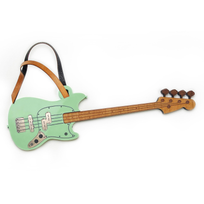 Electric Bass Ornament - Mint Green