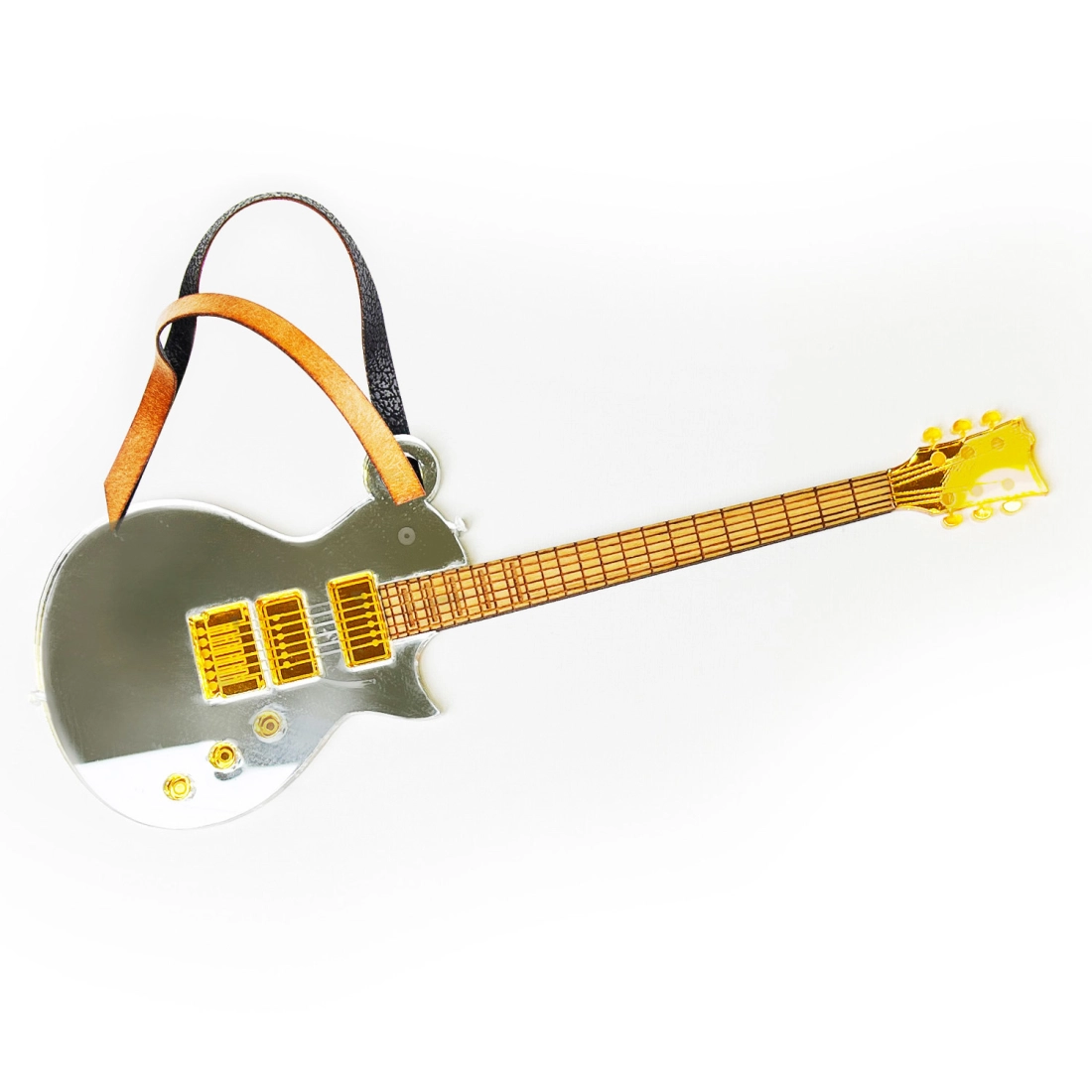 Electric Guitar Ornament - Silver/Gold