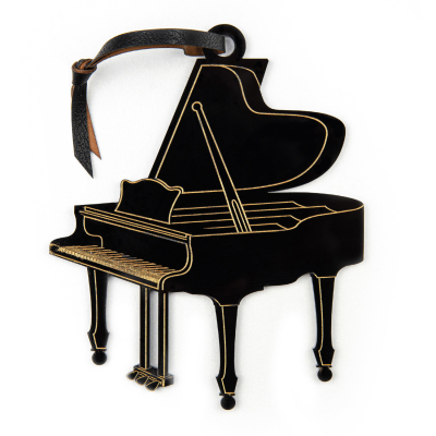 Grand Piano Ornament - Piano Black
