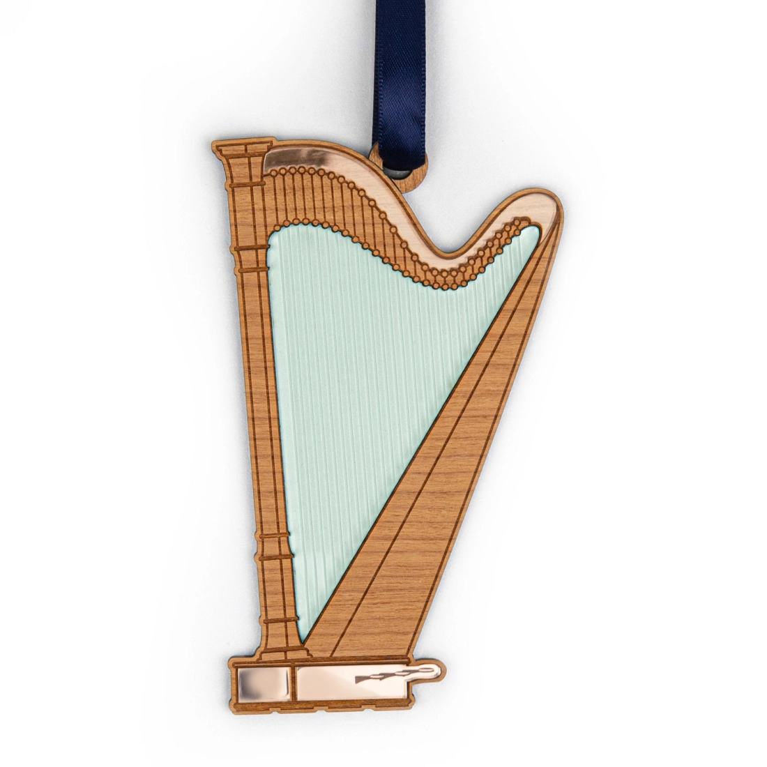 Harp Ornament - Cherry Wood