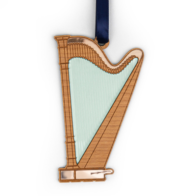 Matilyn - Ornement en forme de harpe bois de merisier