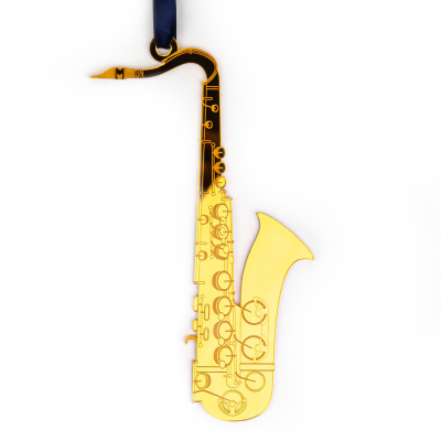 Saxophone Ornament - Gold