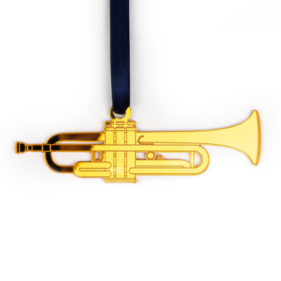 Trumpet Ornament - Gold