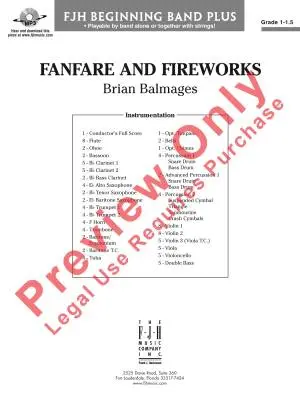 Fanfare and Fireworks - Balmages - Concert Band - Gr. 1 - 1.5