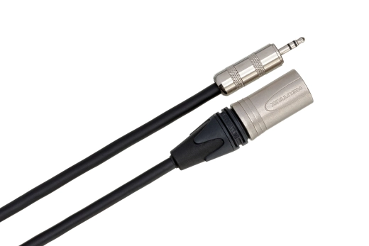 Camcorder Microphone Cable 3.5 mm TRS to Neutrik XLR-M - 15 Foot