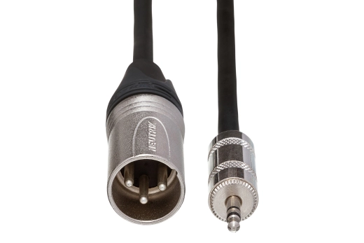 Camcorder Microphone Cable 3.5 mm TRS to Neutrik XLR-M - 15 Foot