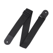 Levys - 2 Poly Adjustable Guitar Strap with Metal Ends - Black
