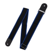 Levys - 2 Poly Adjustable Guitar Strap with Metal Ends - Black\/Blue