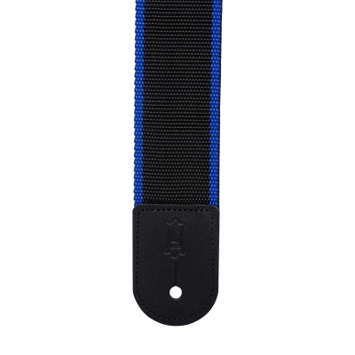 2\'\' Poly Adjustable Guitar Strap with Metal Ends - Black/Blue