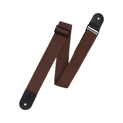 Levys - 2 Poly Adjustable Guitar Strap with Metal Ends - Brown
