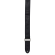 2\'\' Leather Adjustable Guitar Strap with Metal Ends - Black