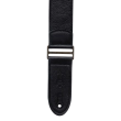 2\'\' Leather Adjustable Guitar Strap with Metal Ends - Black