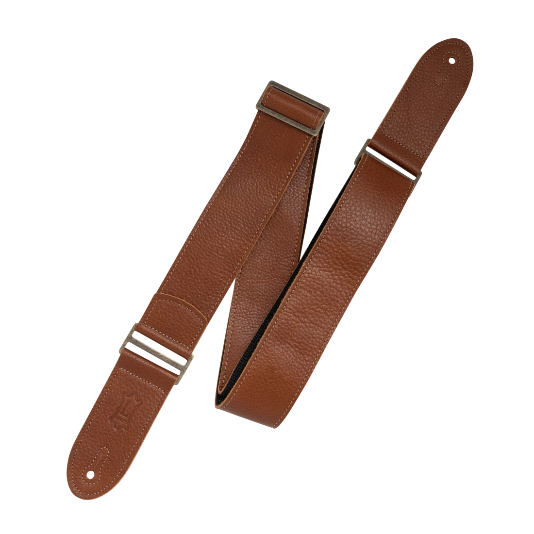 2\'\' Leather Adjustable Guitar Strap with Metal Ends - Clasic Brown