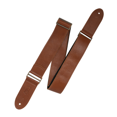 2\'\' Leather Adjustable Guitar Strap with Metal Ends - Clasic Brown