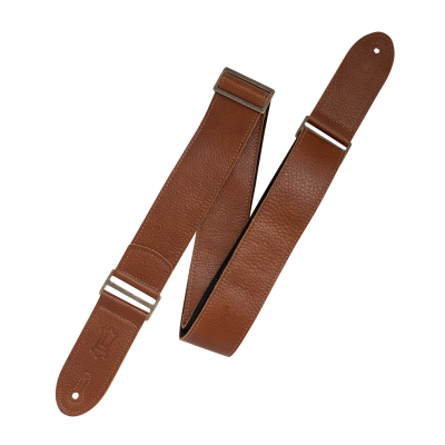 Levys - 2 Leather Adjustable Guitar Strap with Metal Ends - Clasic Brown