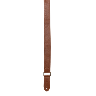 2\'\' Leather Adjustable Guitar Strap with Metal Ends - Clasic Brown