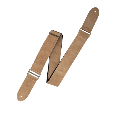 Levys - 2 Leather Adjustable Guitar Strap with Metal Ends - Camel