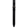 1.5\'\' Big Buckle Adjustable Leather Guitar Strap - Black