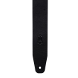1.5\'\' Big Buckle Adjustable Leather Guitar Strap - Black