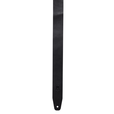 1.5\'\' Big Buckle Adjustable Leather Guitar Strap - Black