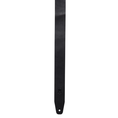 1.5\'\' Big Buckle Adjustable Leather Guitar Strap - Black