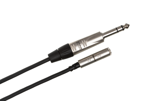 Pro Headphone REAN Adapter Cable 3.5 mm TRS to 1/4 in TRS - 10 Foot