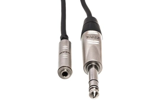 Pro Headphone REAN Adapter Cable 3.5 mm TRS to 1/4 in TRS - 10 Foot