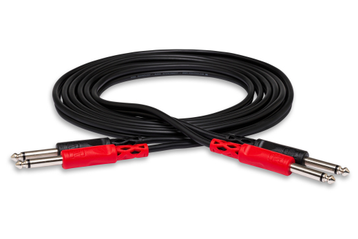 Stereo Interconnect Dual Cable,  1/4\'\' TS to Same, 1m
