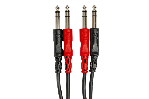 Unbalanced Interconnect Dual 1/4 TRS to Same - 2 M