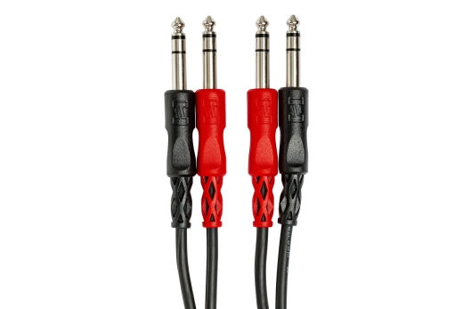 Stereo Interconnect Dual 1/4 TRS to Same - 2 M