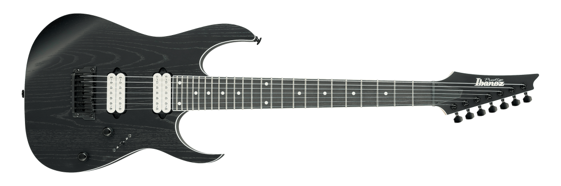 RG Prestige 7-String Electric Guitar with Hardshell Case - Weathered Black