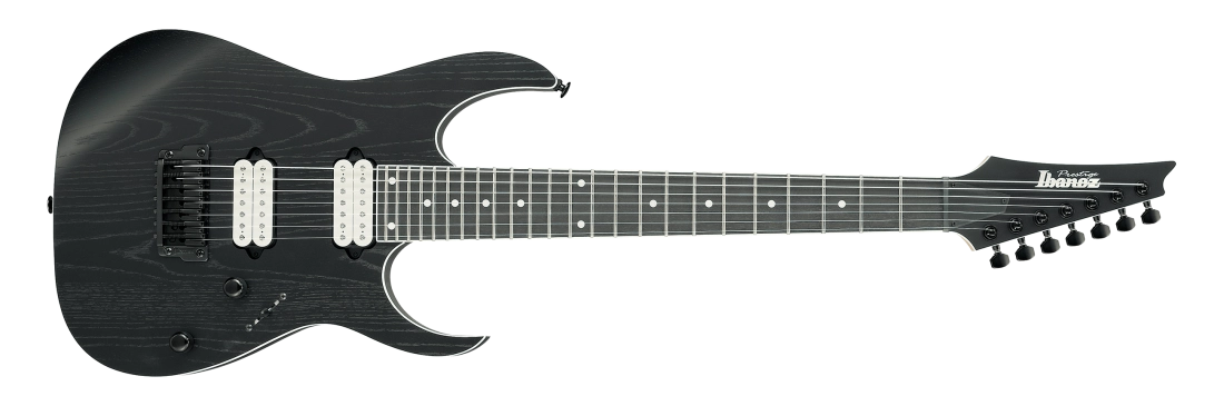 RG Prestige 7-String Electric Guitar with Hardshell Case - Weathered Black