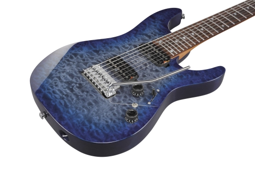 AZ Premium 7-String Electric Guitar with Gigbag - Twilight Blue Burst