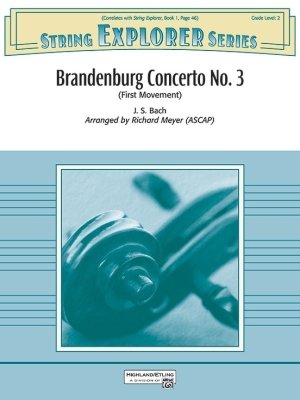 Alfred Publishing - Concerto brandebourgeois numro3 (premier mouvement) Bach, Meyer Orchestre  cordes Niveau2