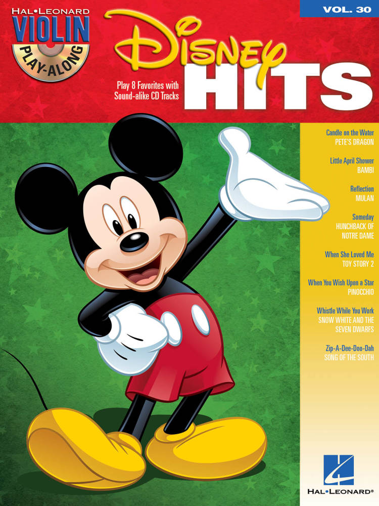 Disney Hits: Violin Play-Along Volume 30 - Book/CD