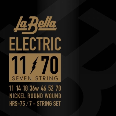 La Bella - HRS-75 7-String Nickel Round Guitar Strings - 11-70